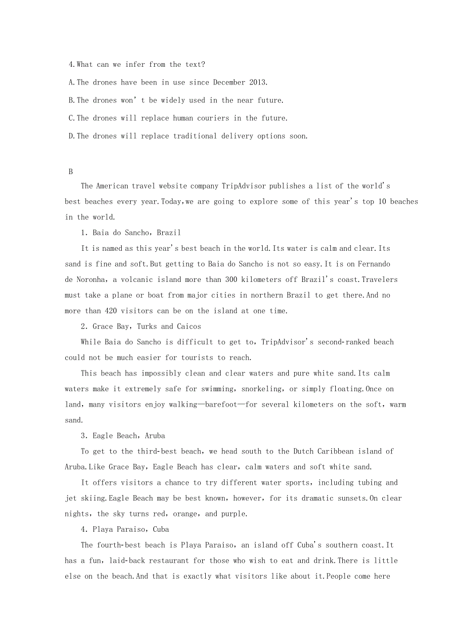 2019高考英语一轮优练题Unit4Earthquakes含解析新人教版必修1.doc_第3页