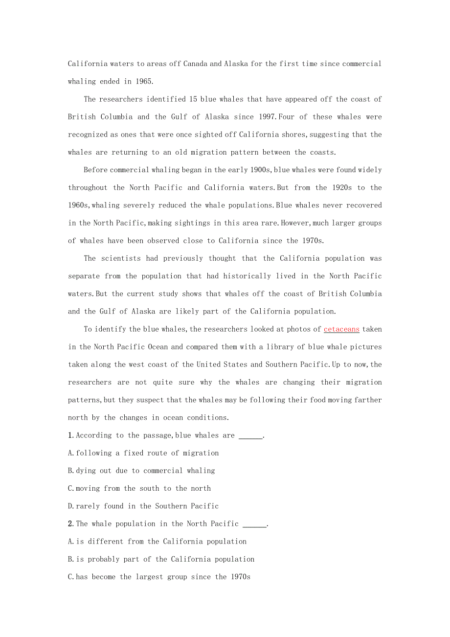 2019高考英语一轮优练题Unit5Thepowerofnature含解析新人教版选修6.doc_第3页