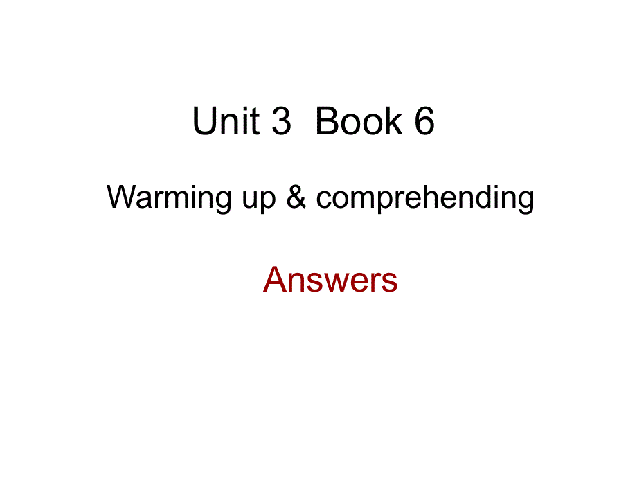 广东省江门市第一中学2016-2017学年高二英语 MODULE 6 UNIT 3 A HEALTHY LIFE WARM-UP COMPREHENDING（课件） （共17张PPT） .ppt_第1页