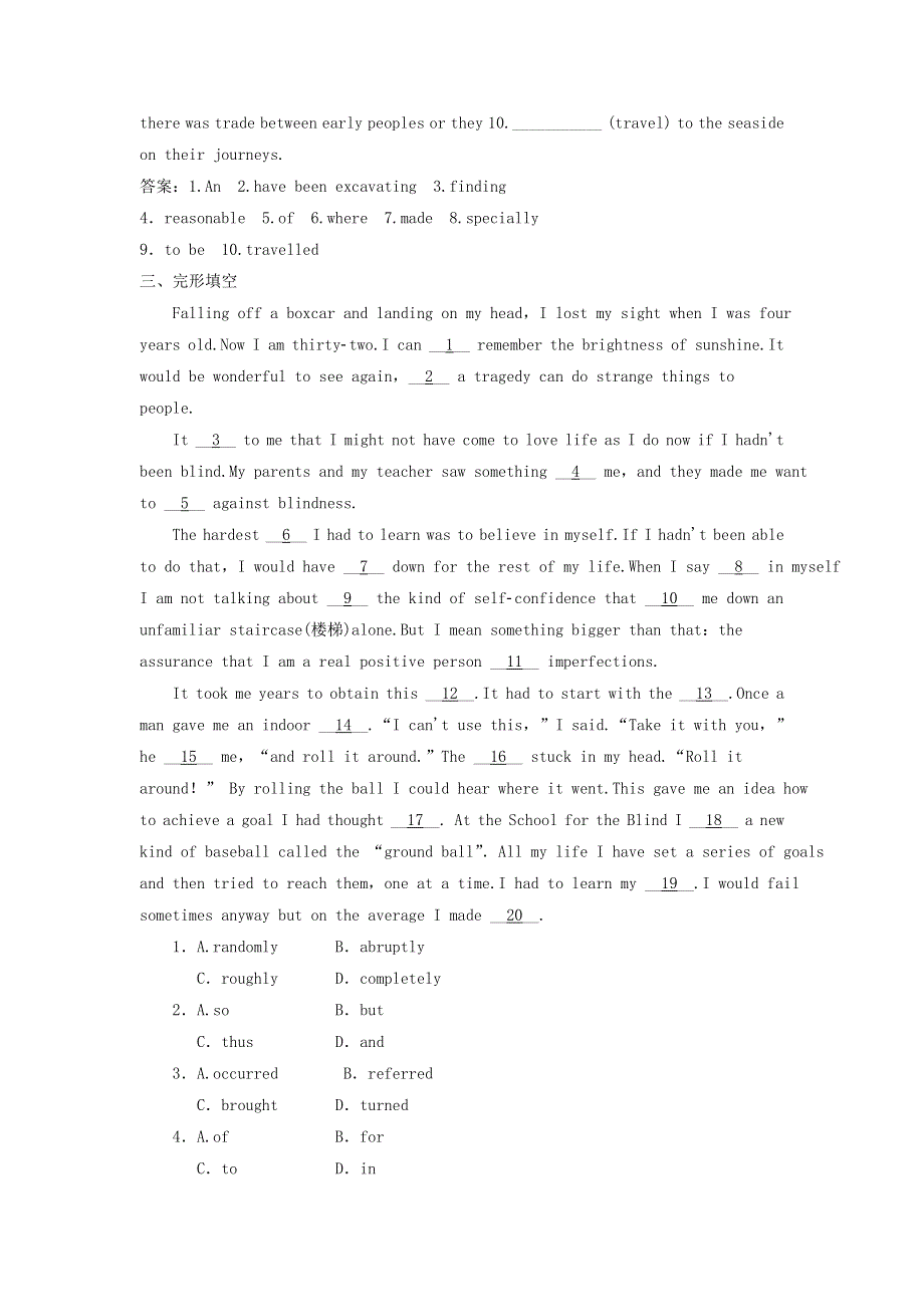 2019高考英语一轮复习练习题Unit5Meetingyourancestors含解析新人教版选修820180922175.doc_第3页