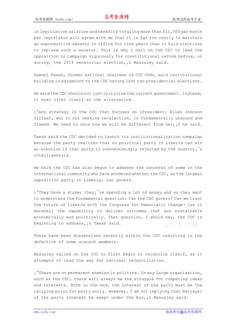 VOA常速英语听力2012年10月合辑（文本）：LIBERIAS-CDC-DISCUSSES-INSTITUTIONAL-BUILDING-AND-RECONCILIATION.doc_第2页