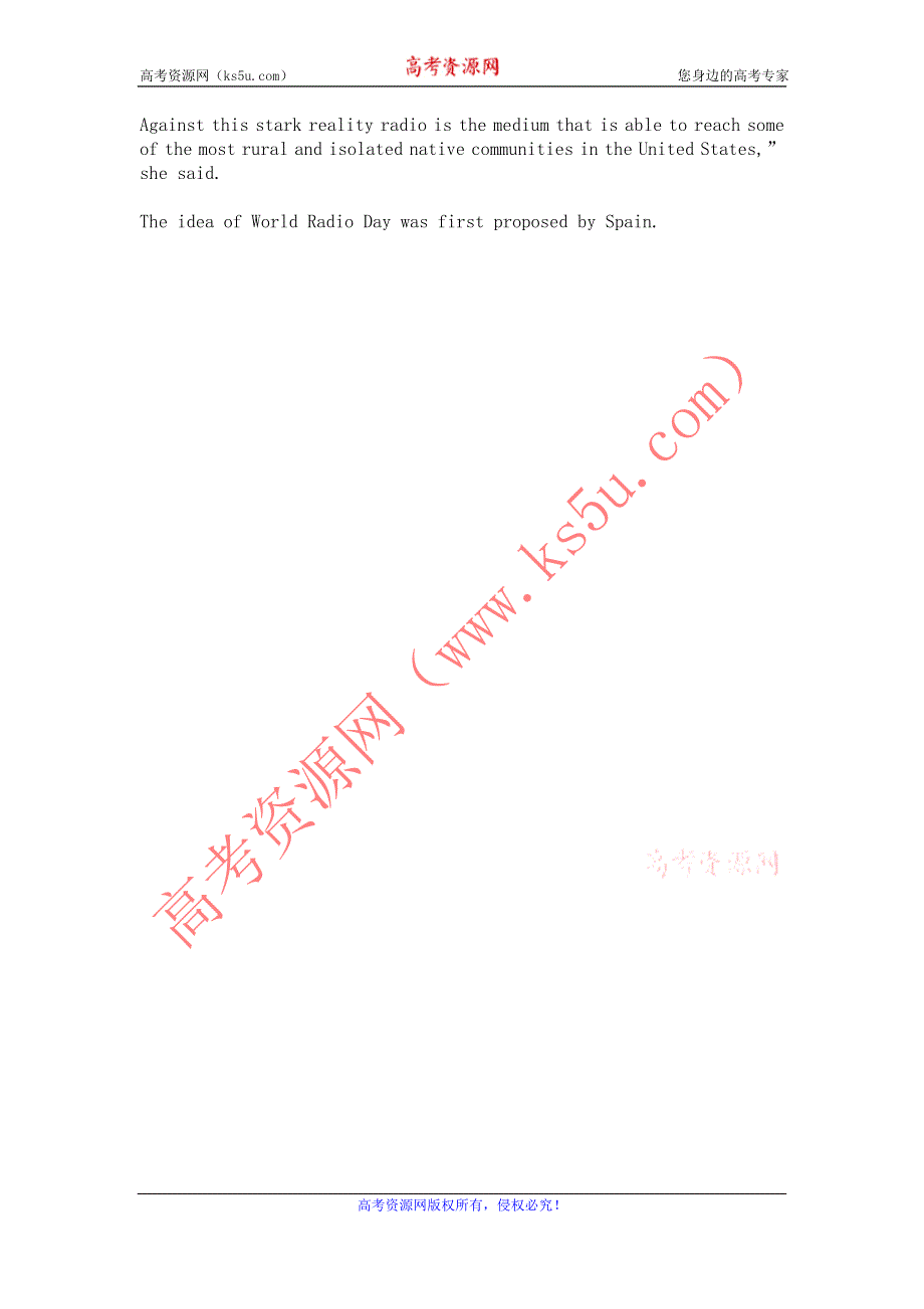 VOA常速英语听力2013年02月（WORD文本）：FEBRUARY-13TH-IS-WORLD-RADIO-DAY_21.doc_第2页