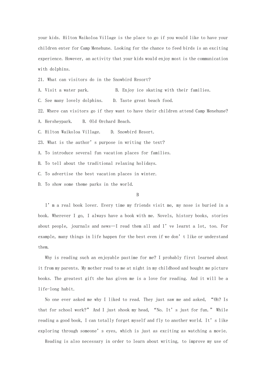 内蒙古通辽市科左后旗甘旗卡第二高级中学2019_2020学年高二英语下学期期末考试试题.doc_第2页