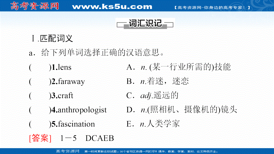 新教材2021-2022学年外研版英语选择性必修第三册课件：UNIT 2 A LIFE’S WORK 预习 新知早知道1 .ppt_第2页