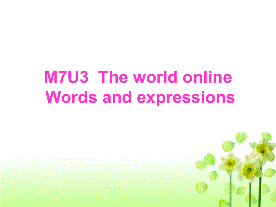 江苏省扬州市田家炳实验中学高中英语选修七：M7U3 WORDS AND EXPRESSIONS 课件 .ppt_第1页