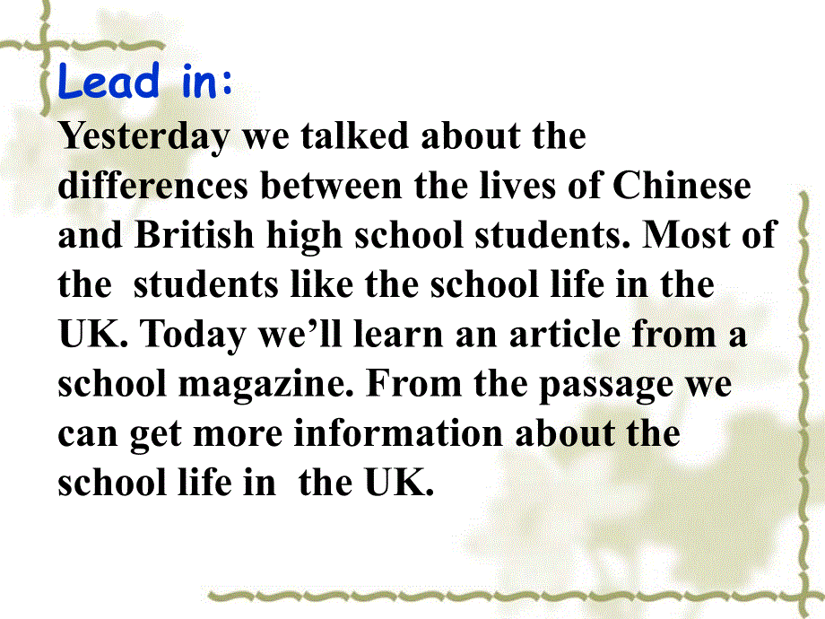 江苏省扬州市田家炳实验中学高中英语必修一U1 READING 课件 .ppt_第2页