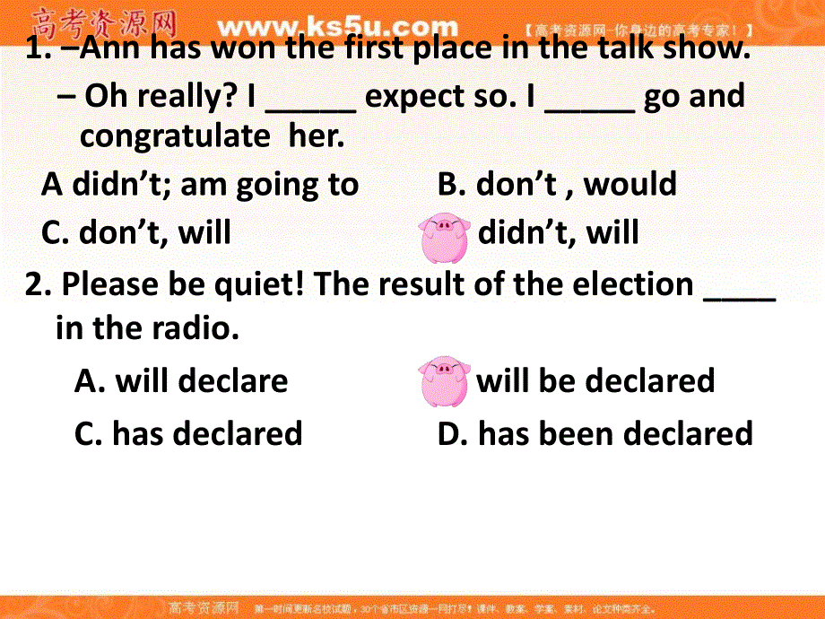 江苏省新马高级中学高中英语必修二：M2 UNIT2 GRAMMAR补充练习课件 .ppt_第3页