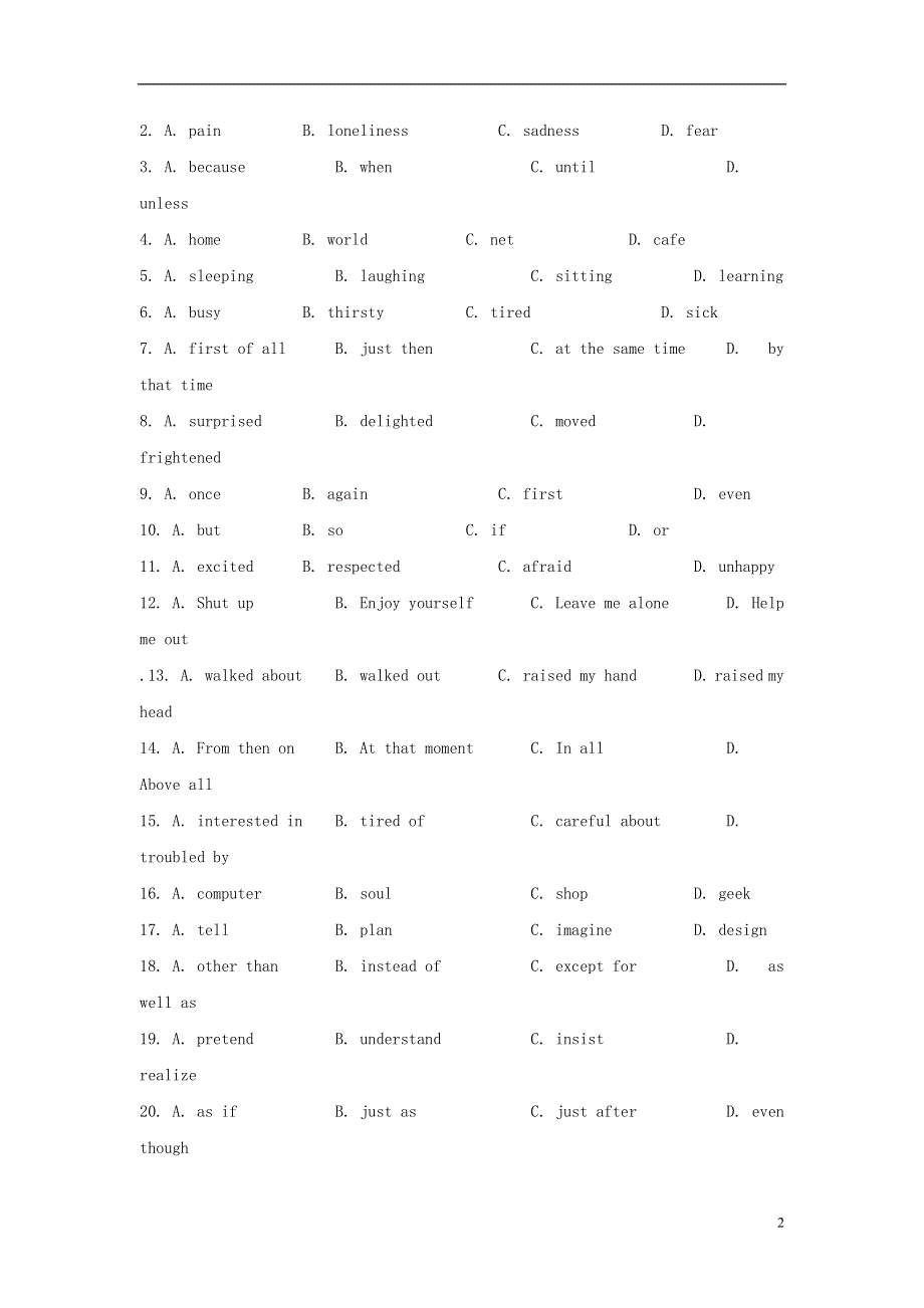 北京市2022高考英语一轮复习 练习手册（24）（含解析）新人教版.docx_第2页