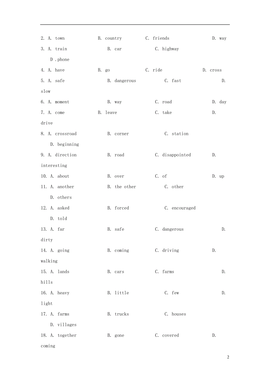 北京市2022高考英语一轮复习 练习手册（9）（含解析）新人教版.docx_第2页