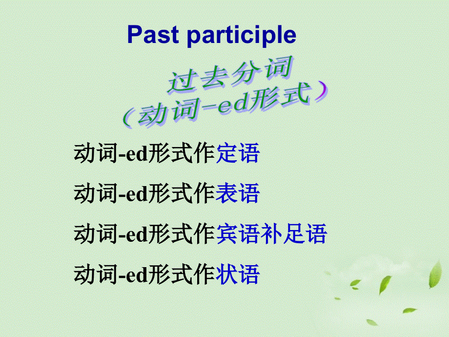 江苏省盱眙县都梁中学高二英语《非谓语动词-过去分词》课件 新人教版.ppt_第3页