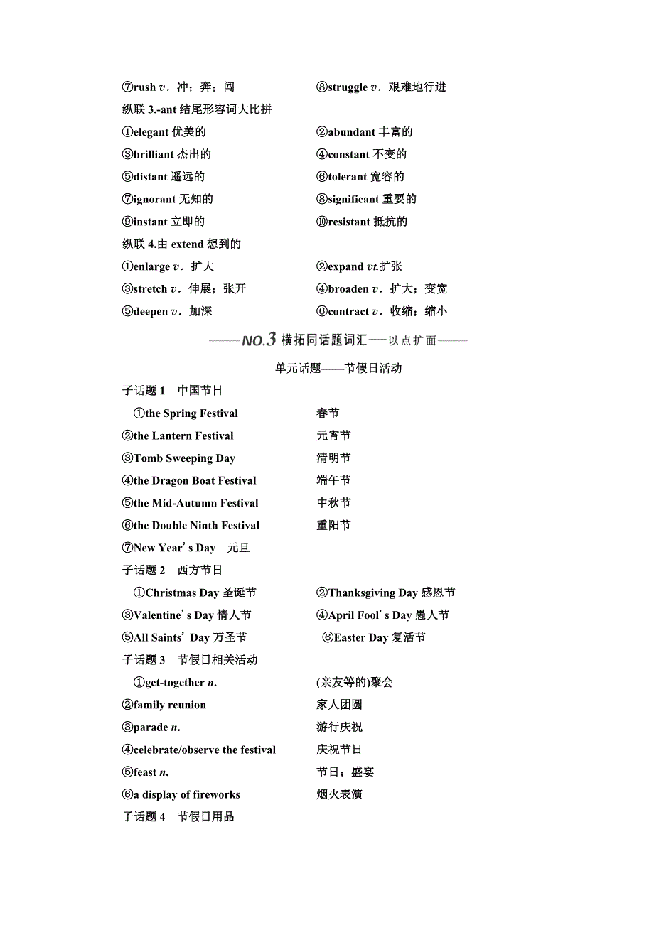 2020版高考一轮复习英语新课改外研版学案：必修5 MODULE 4 CARNIVAL WORD版含解析 (2).doc_第3页