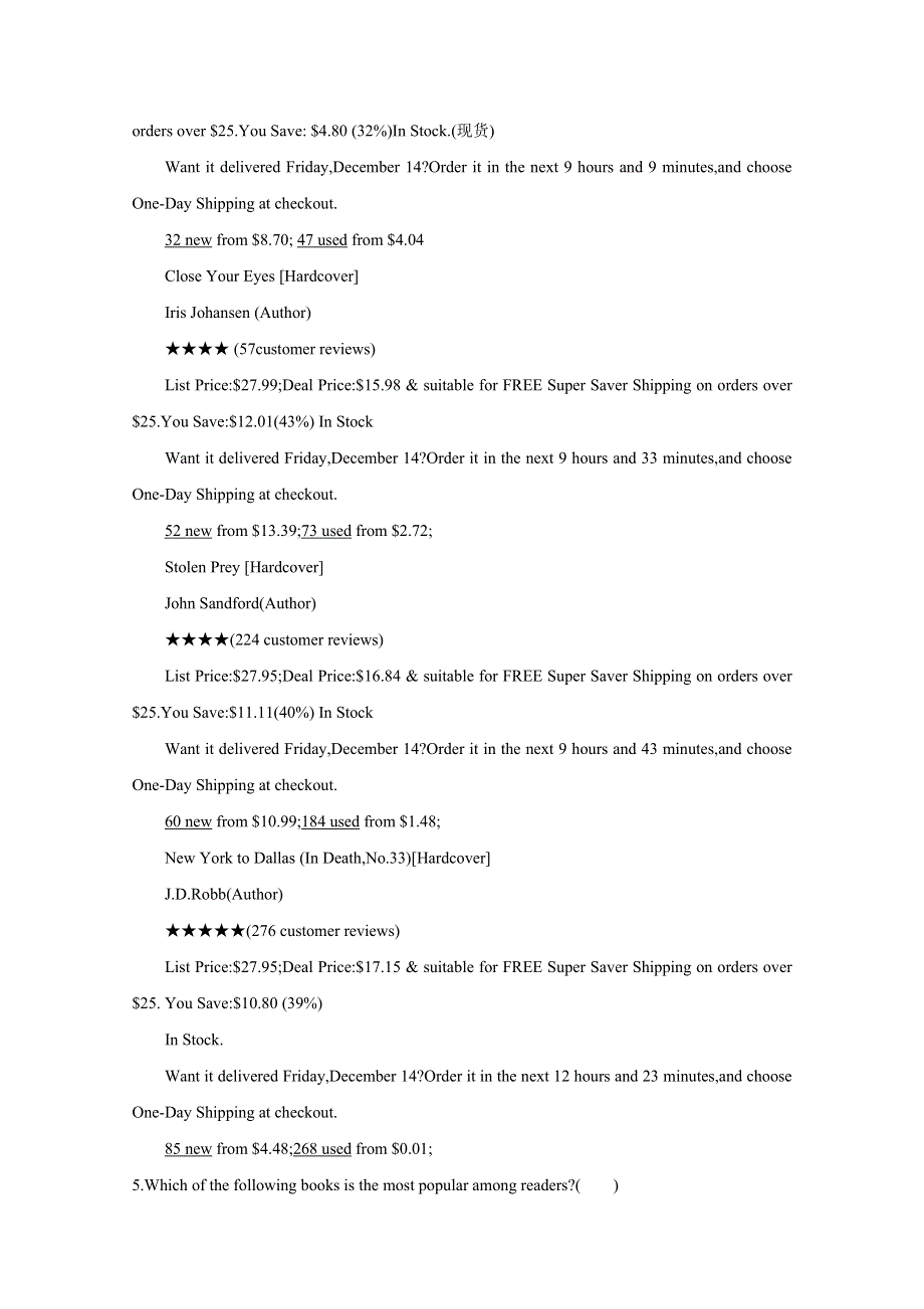 吉林抚松县2016高考英语（二轮）阅读理解选练（6）及答案.doc_第3页