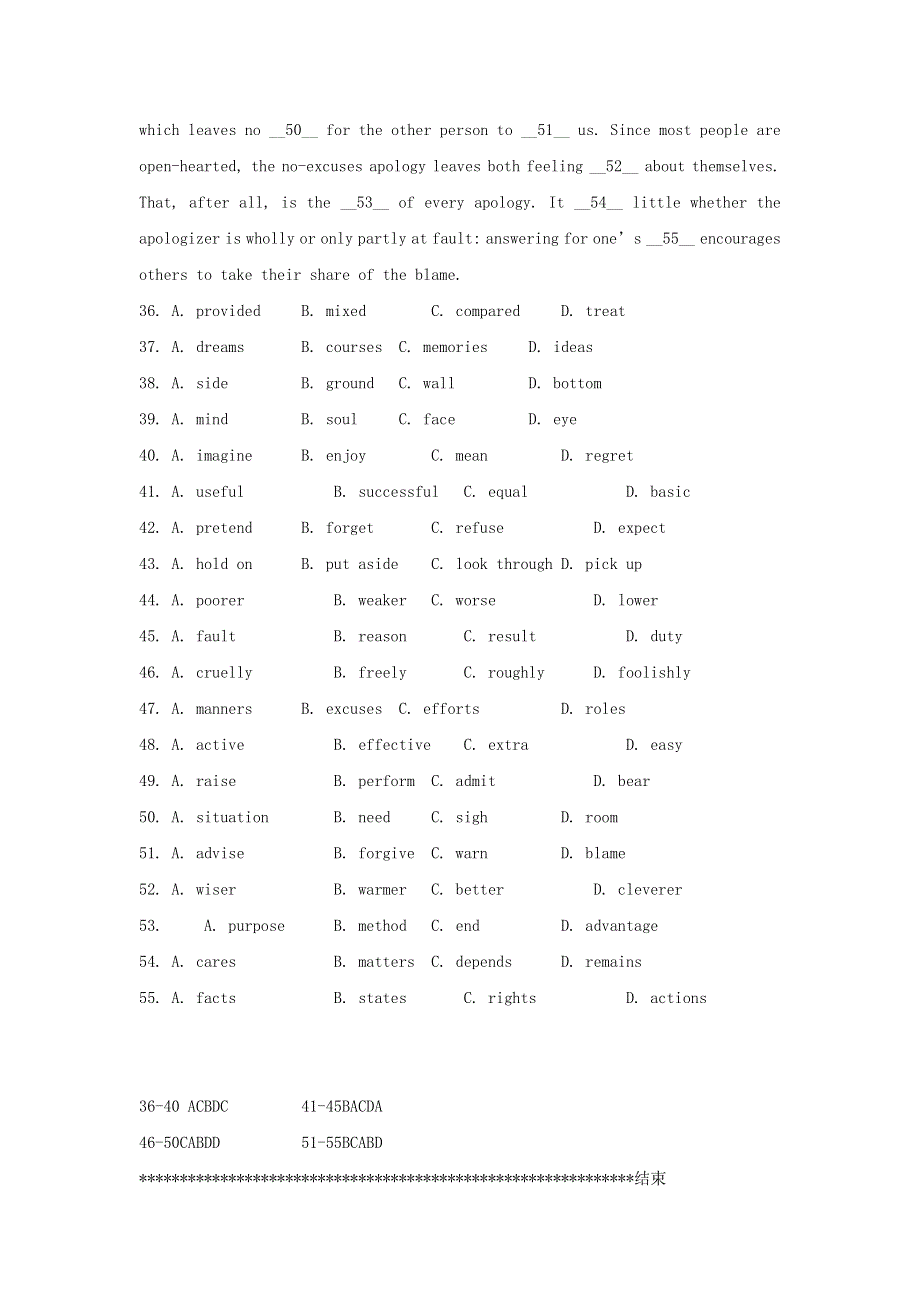 吉林省吉林市2013高考英语二轮 完形填空训练（10）.doc_第3页