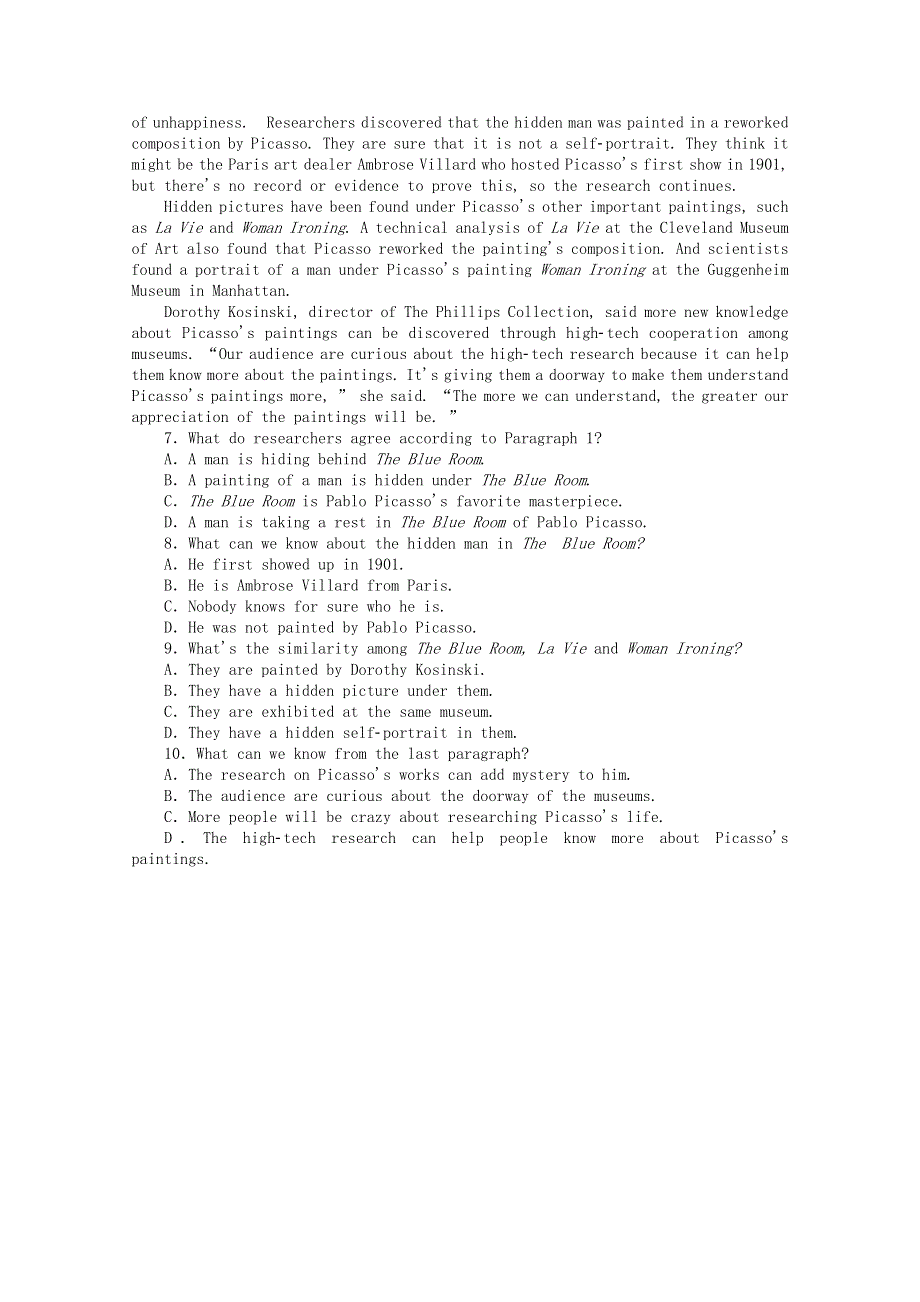 2020-2021学年新教材高中英语 Unit 1 Art Section Ⅲ Using Language .doc_第3页