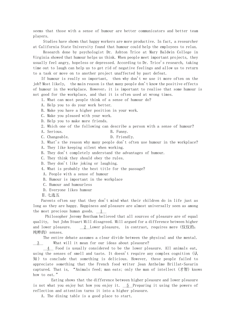 2020-2021学年新教材高中英语 Unit 1 Laugh out loud（四）Writing课时作业（含解析）外研版选择性必修第一册.doc_第2页