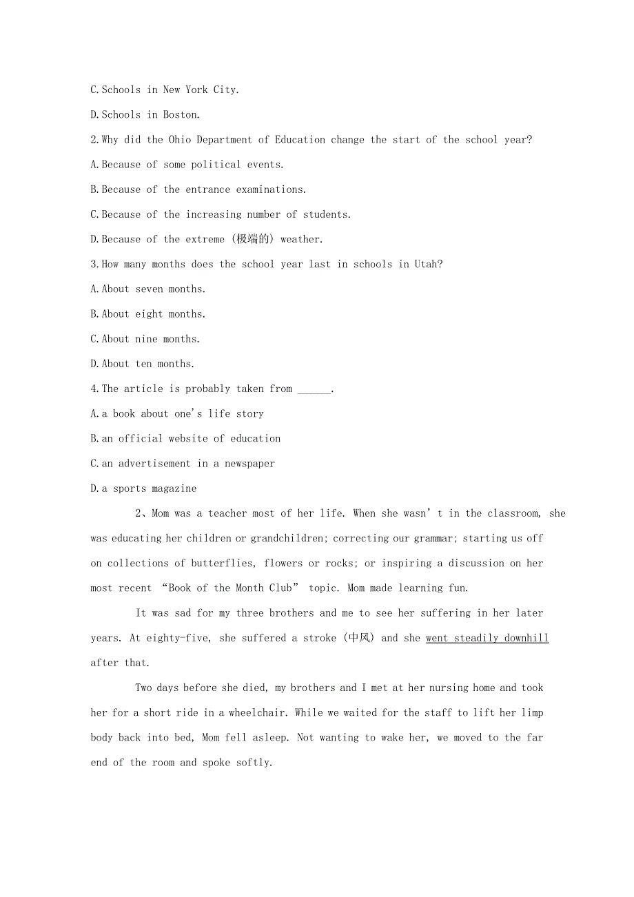 2020-2021学年新教材高中英语 Unit 1 Teenage life Discovering Useful Structures .doc_第2页