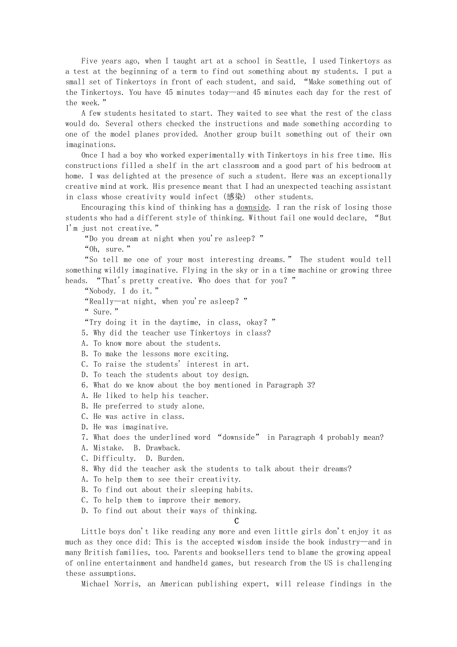 2020-2021学年新教材高中英语 Unit 1 Teenage Life课时作业（三）Discovering Useful Structures （Grammar）（含解析）新人教版必修第一册.doc_第3页