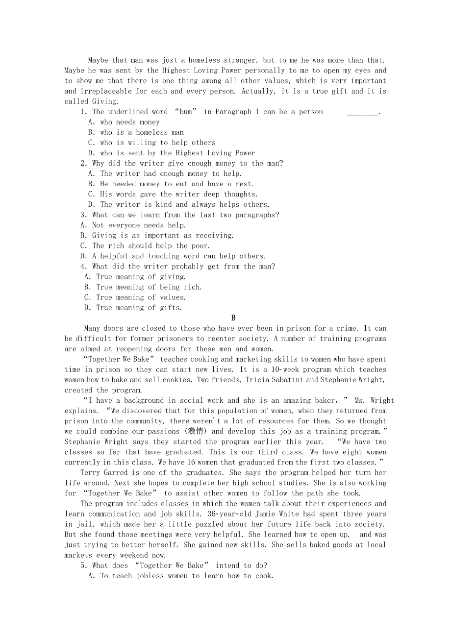 2020-2021学年新教材高中英语 Unit 2 Making a difference（二）Using language知识基础练（含解析）外研版必修第三册.doc_第3页