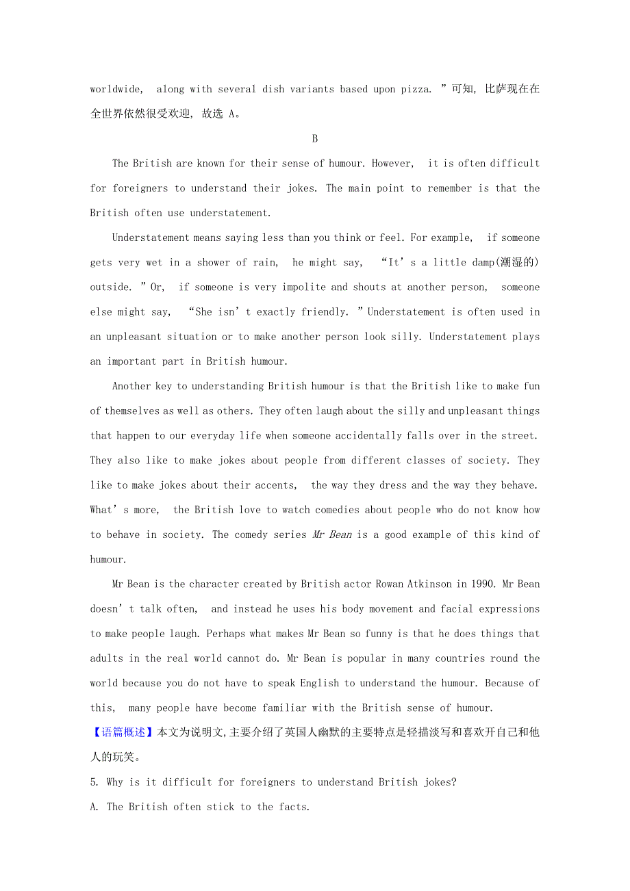 2020-2021学年新教材高中英语 Unit 3 Diverse Cultures Period 1课时素养检测（含解析）新人教版必修第三册.doc_第3页