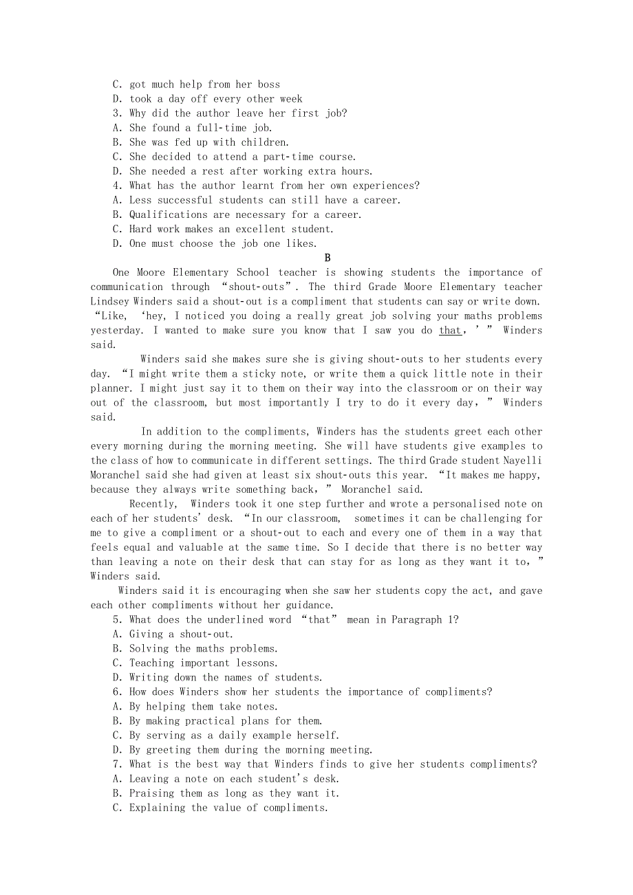 2020-2021学年新教材高中英语 Unit 2 Onwards and upwards（二）Using language课时作业（含解析）外研版选择性必修第一册.doc_第3页