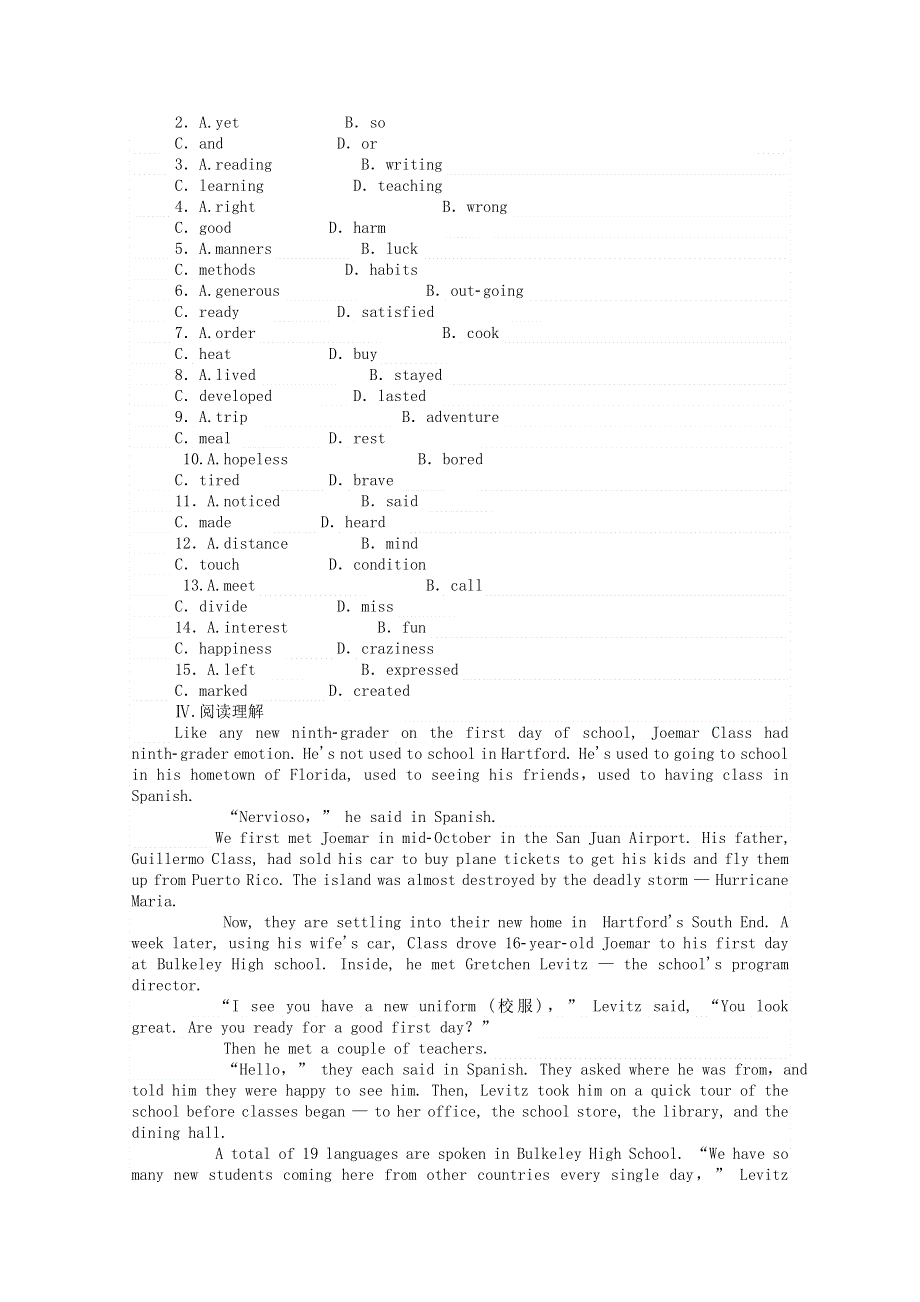 2020-2021学年新教材高中英语 Unit 2 Sports and Fitness Part Ⅲ 语法专题—定语从句（1）关系代词课时作业（含解析）北师大版必修第一册.doc_第2页