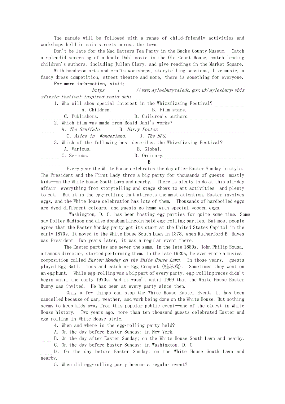 2020-2021学年新教材高中英语 Unit 3 Celebrations Part 4 Lesson 3 Memories of Christmas层级练（含解析）北师大版必修第一册.doc_第3页