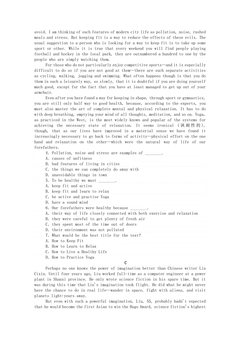 2020-2021学年新教材高中英语 Unit 2 Sports and Fitness Part 5 Writing Workshop Viewing Workshop .doc_第3页