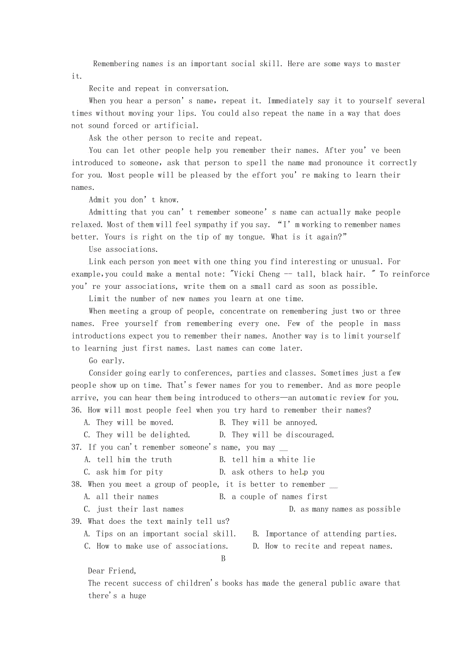 吉林省吉林市第一中学校高中英语 Unit4 Astronomy the science of the stars单元测试 新人教版必修3.doc_第3页