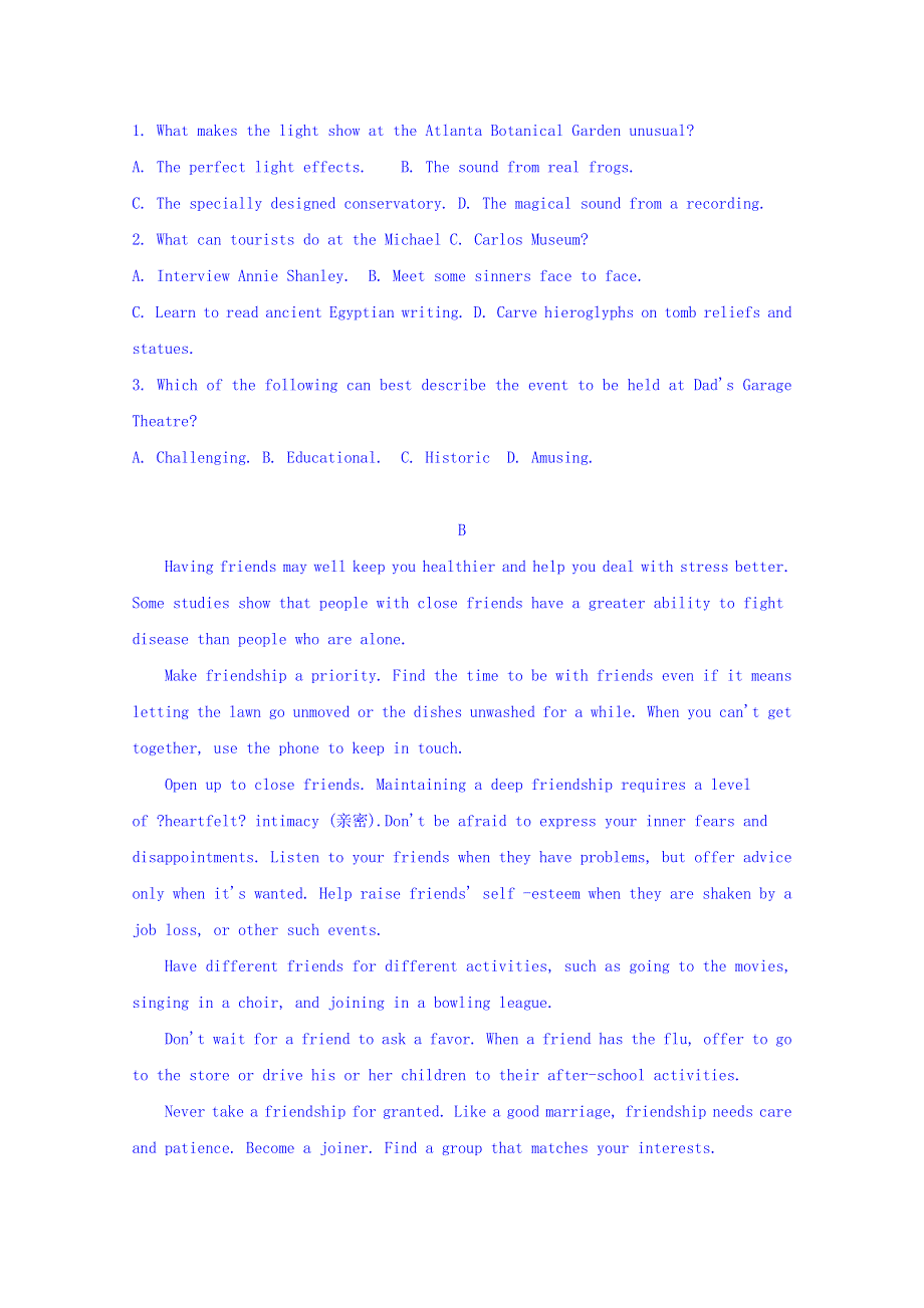 吉林省吉林市第三中学2018-2019学年高二5月阶段测试英语试题 WORD版含答案.doc_第2页