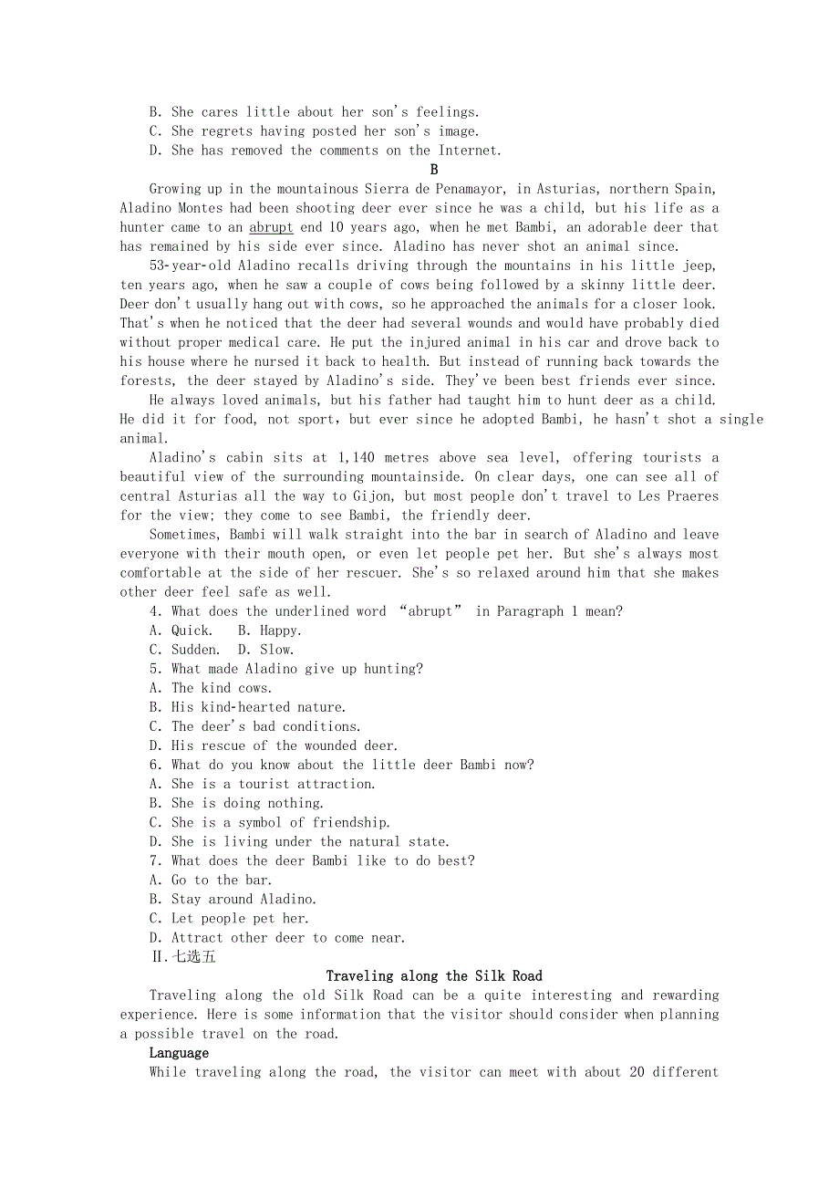 2020-2021学年新教材高中英语 Unit 3 Fascinating Parks（三）Using Language .doc_第3页