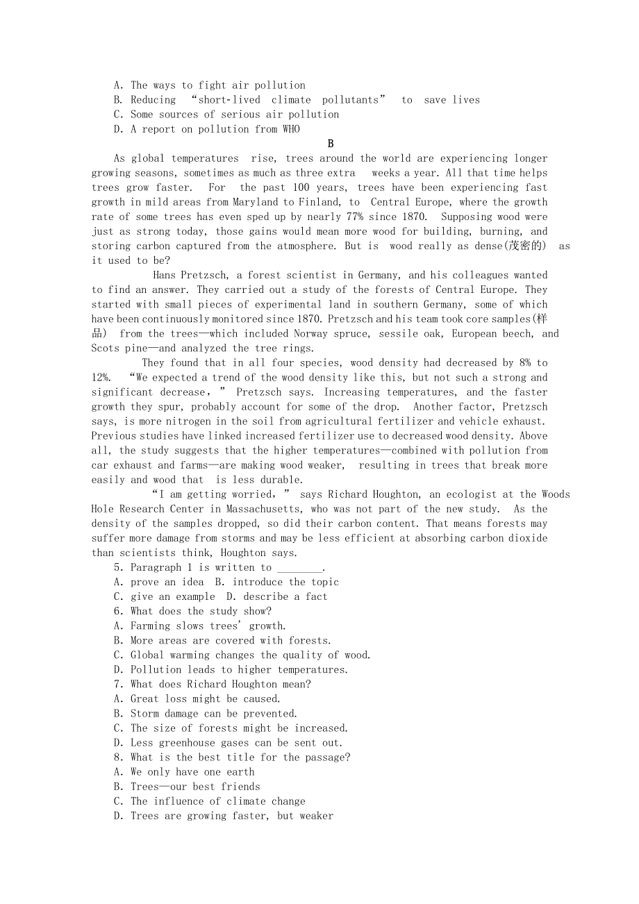 2020-2021学年新教材高中英语 Unit 3 Environmental Protection Section Ⅱ Learning About Language课时作业（含解析）新人教版选择性必修第三册.doc_第2页