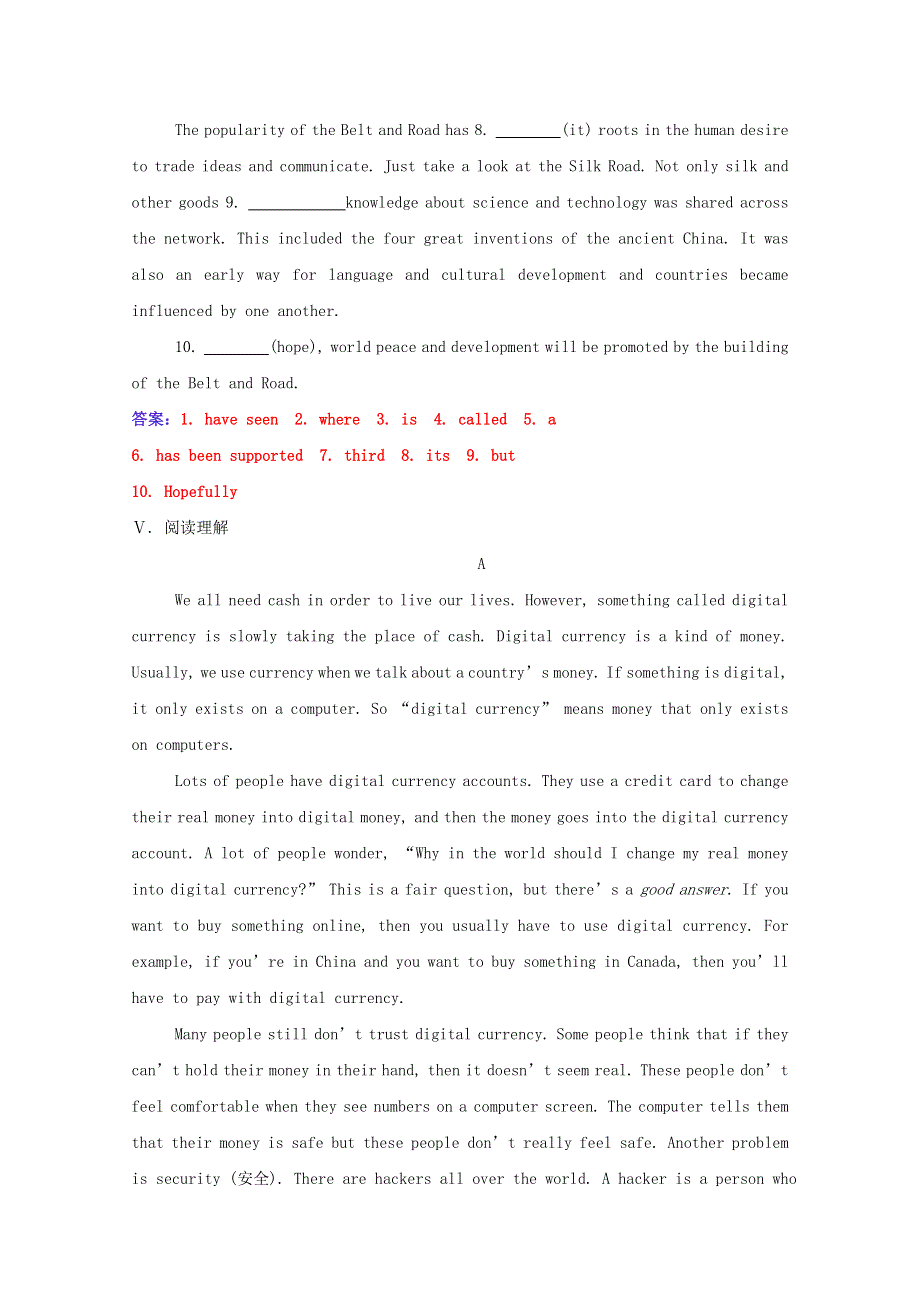 2020-2021学年新教材高中英语 Unit 3 The internet Section Ⅲ练习（含解析）新人教版必修第二册.doc_第3页