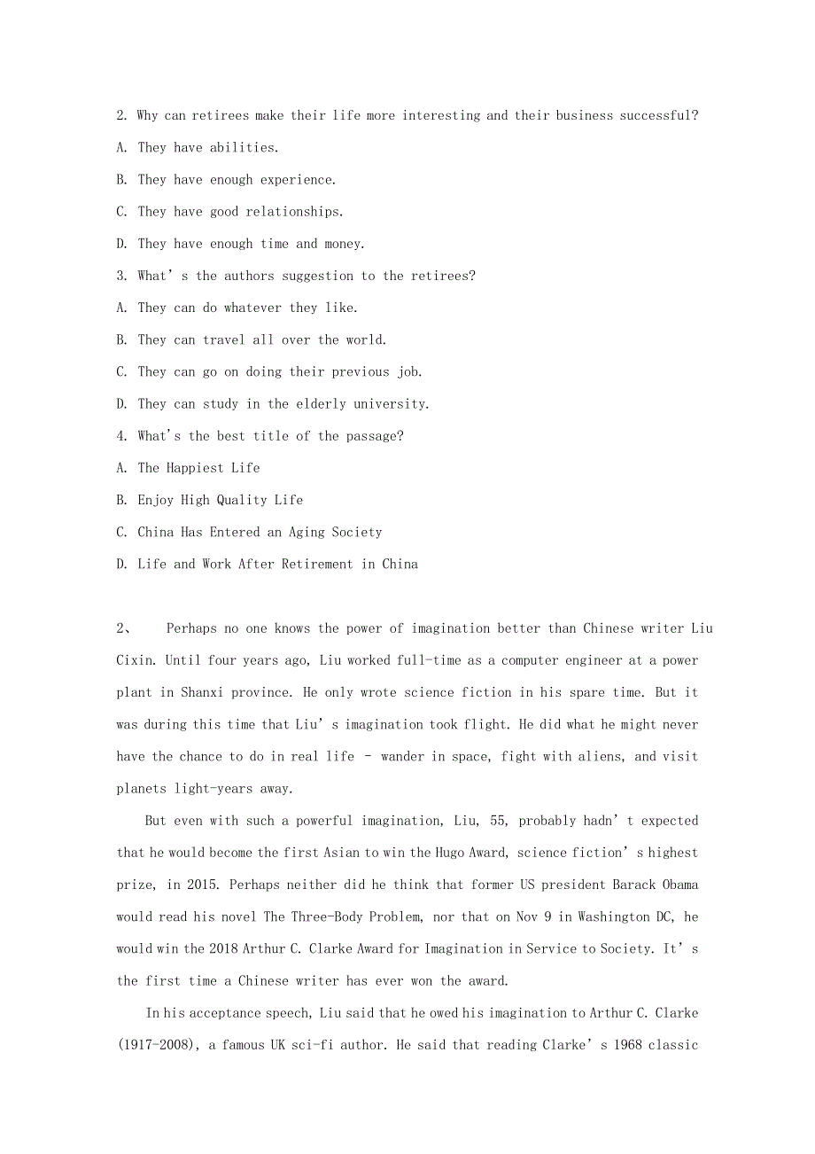 2020-2021学年新教材高中英语 Unit 3 The internet Reading for Writing同步提升练习（含解析）新人教版必修第二册.doc_第2页