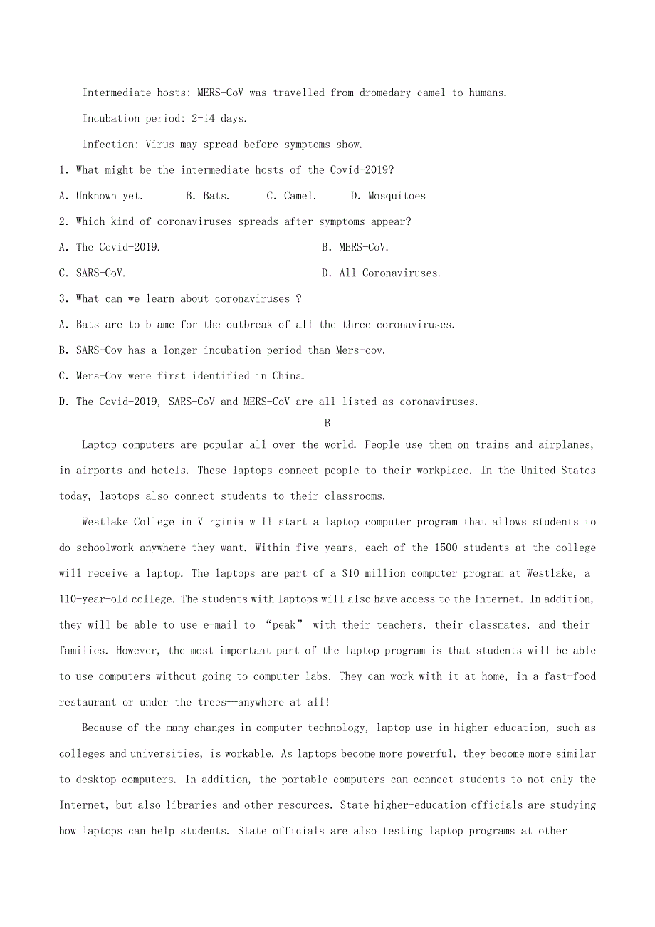 吉林省吉林市第二中学2020-2021学年高一英语9月月考试题.doc_第2页