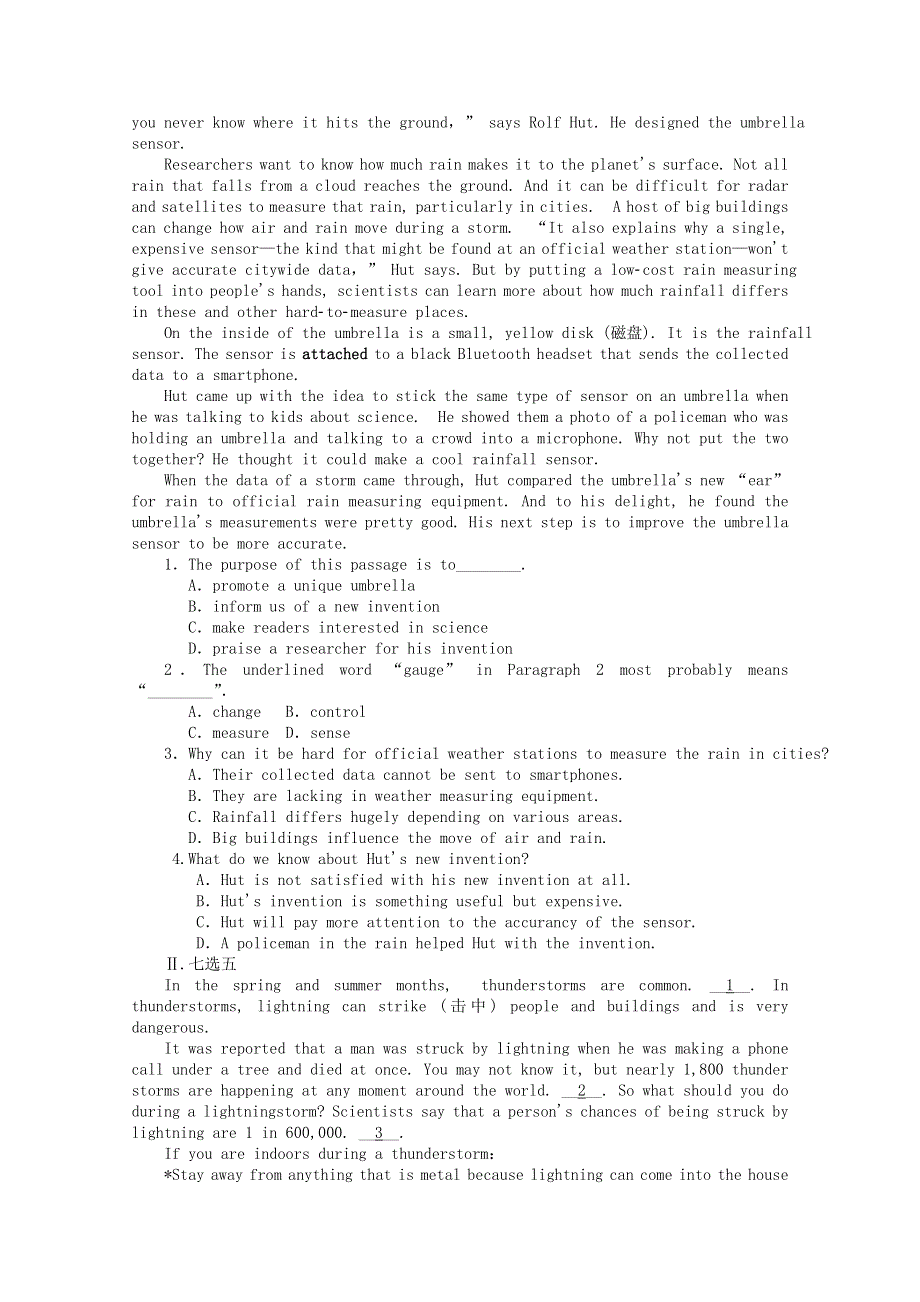 2020-2021学年新教材高中英语 Unit 3 The world of science（四）Writing知识基础练（含解析）外研版必修第三册.doc_第2页