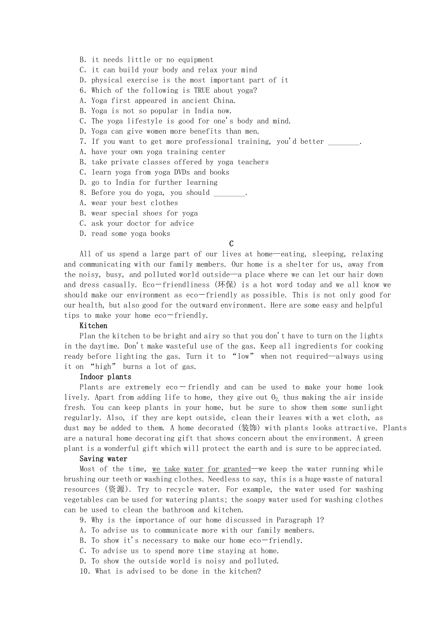 2020-2021学年新教材高中英语 Unit 3 Sports and Fitness课时作业（一）Listening and Speaking（含解析）新人教版必修第一册.doc_第3页