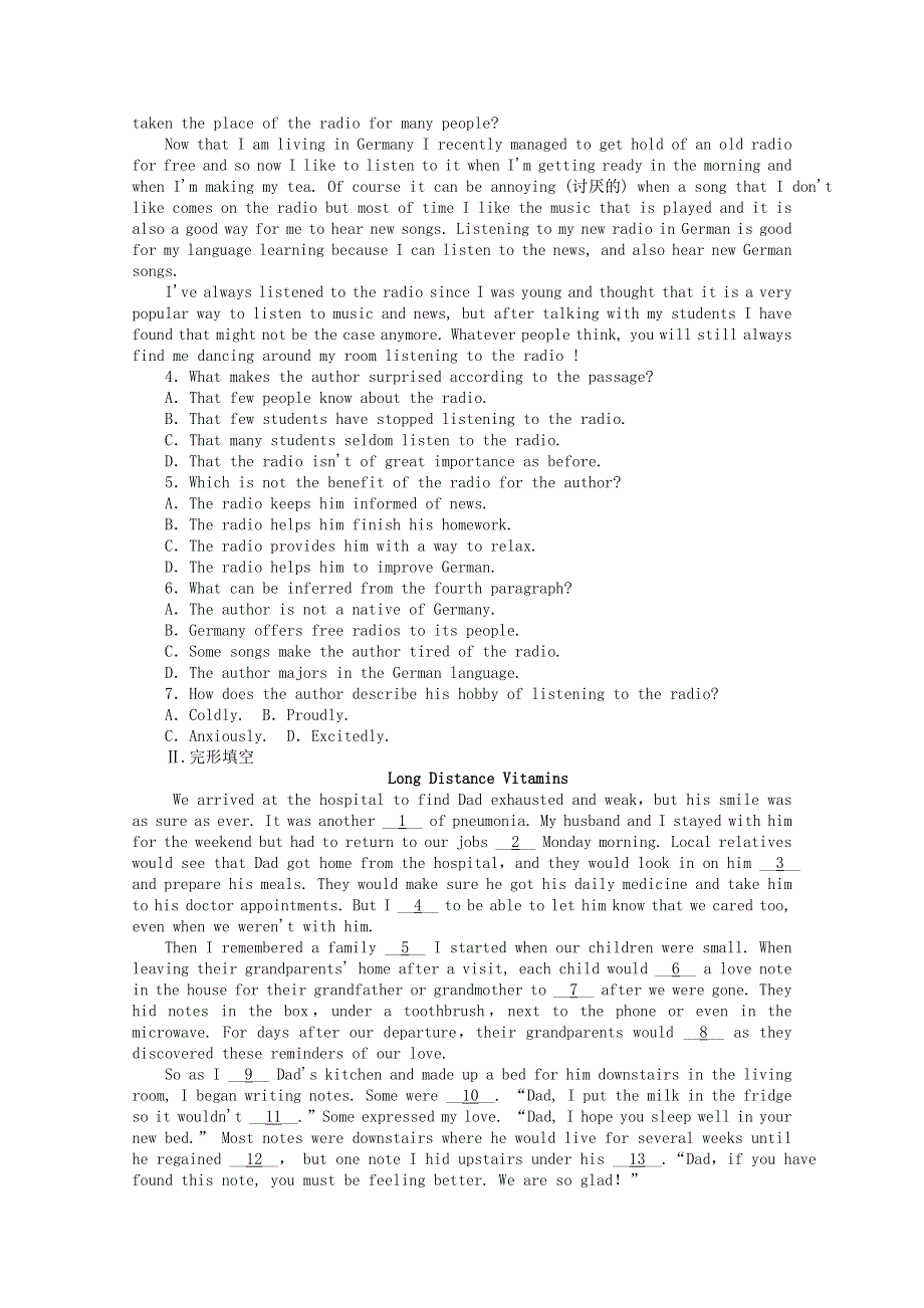 2020-2021学年新教材高中英语 Unit 4 Friends forever Section Ⅲ Grammar—定语从句（Ⅰ）课时作业（含解析）外研版必修第一册.doc_第2页