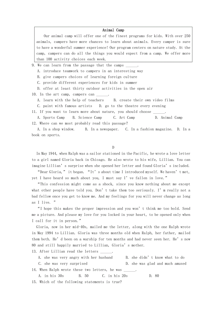 吉林省吉林市第五十五中学2015_2016学年高一英语上学期期中试题.doc_第3页