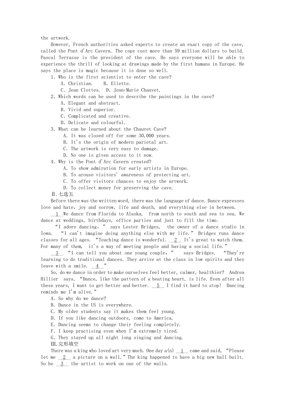 2020-2021学年新教材高中英语 Unit 4 Amazing art（一）Starting out .doc_第3页