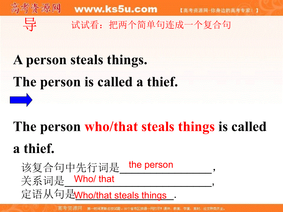 江西省吉安县第三中学人教版高中英语选修七课件：UNIT4定语从句 .ppt_第2页