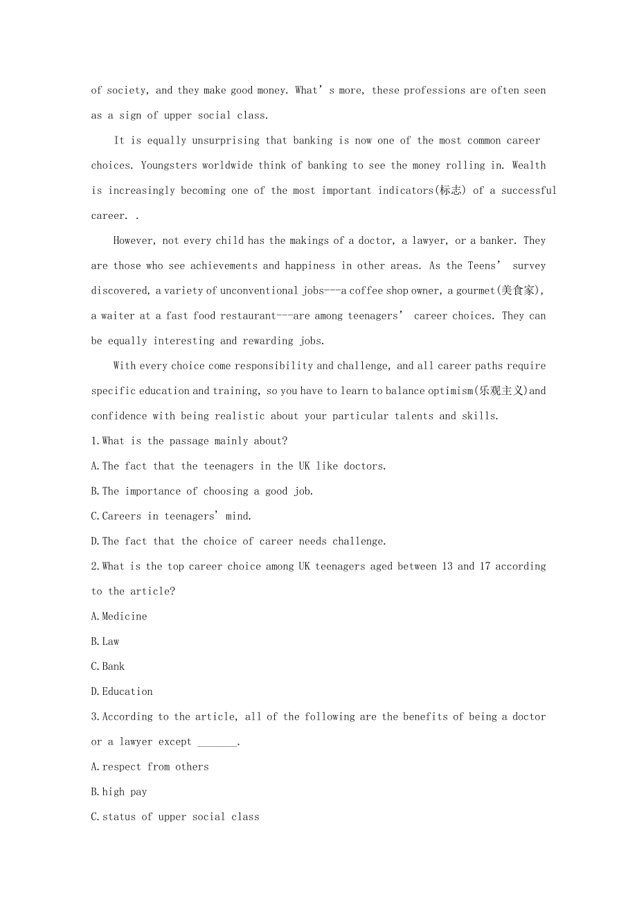 2020-2021学年新教材高中英语 Unit 4 History and traditions Reading for Writing同步提升练习（含解析）新人教版必修第二册.doc_第3页