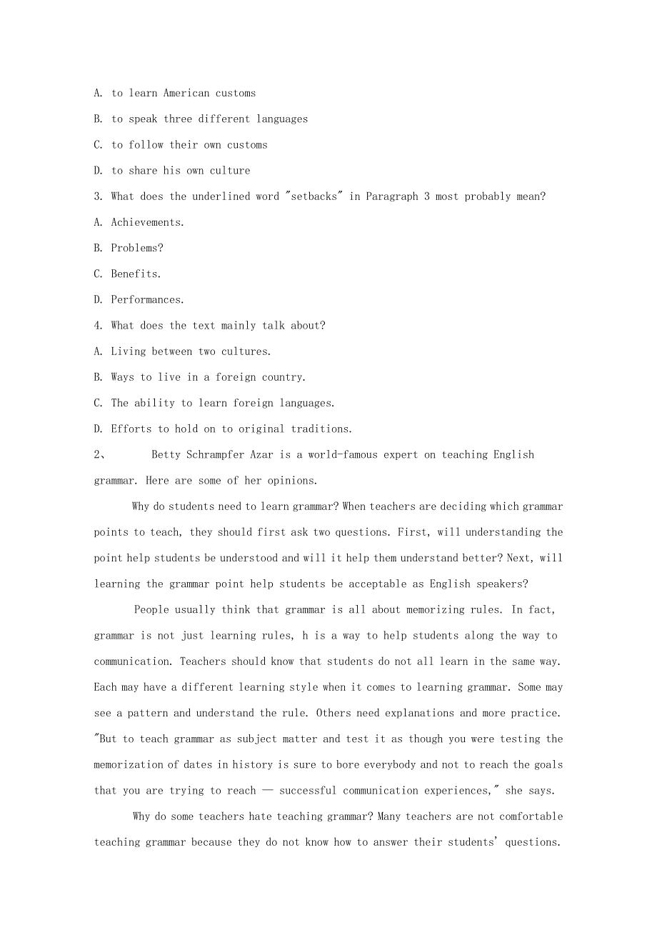 2020-2021学年新教材高中英语 Unit 5 Languages around the world Reading for Writing同步提升练习（含解析）新人教版必修第一册.doc_第2页