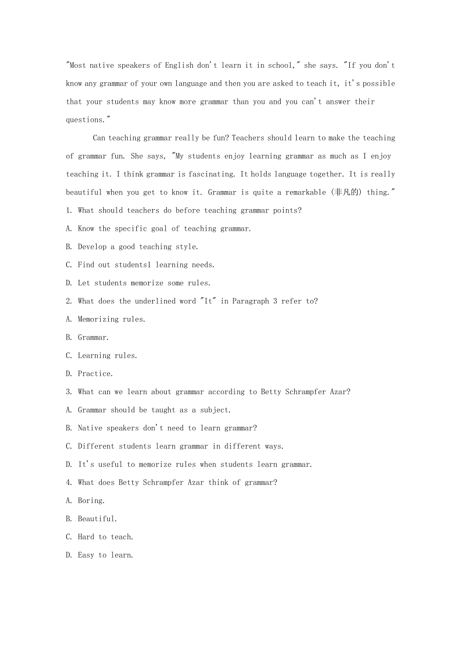 2020-2021学年新教材高中英语 Unit 5 Languages around the world Reading for Writing同步提升练习（含解析）新人教版必修第一册.doc_第3页