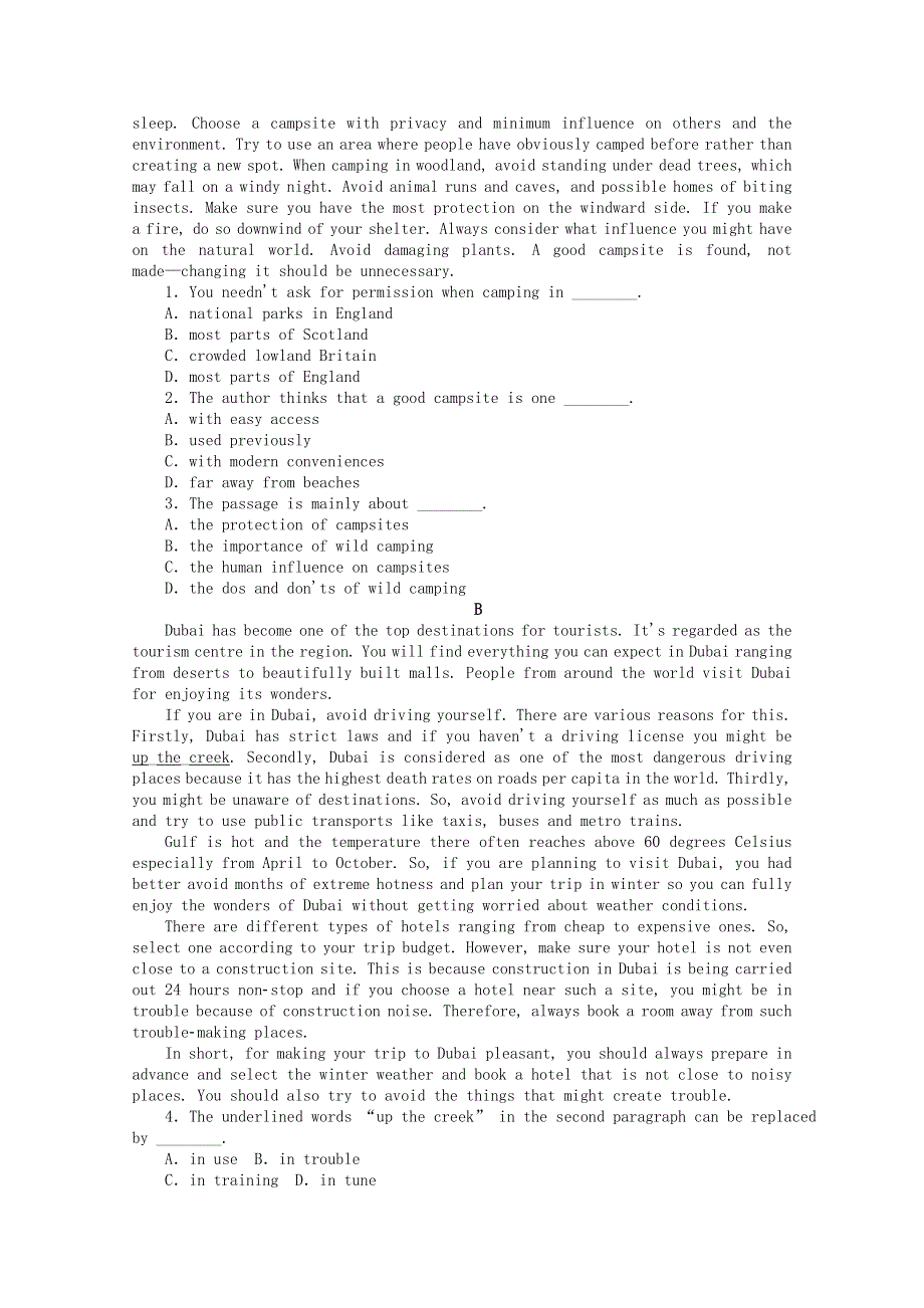 2020-2021学年新教材高中英语 Unit 5 What an adventure（三）Developing ideas .doc_第3页