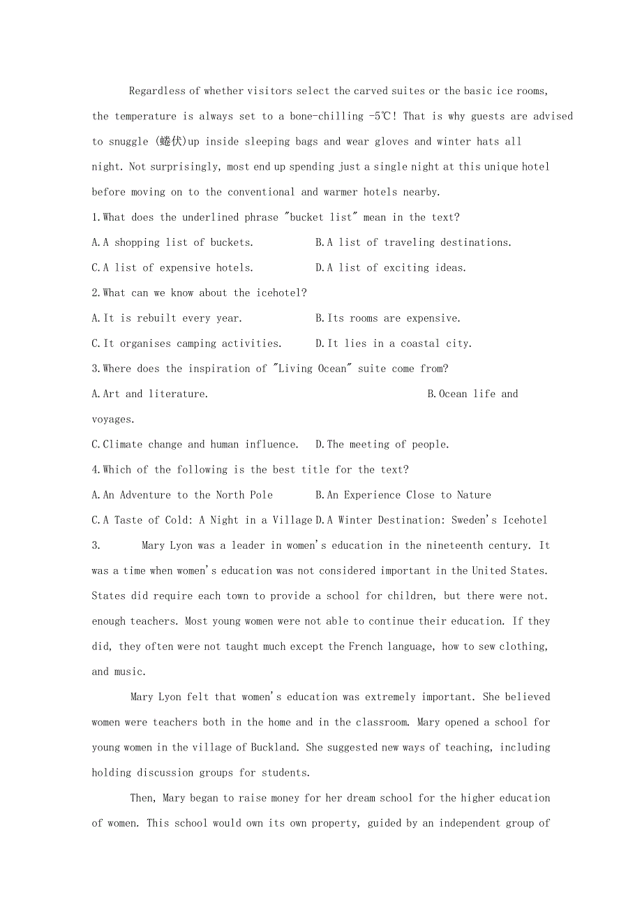 2020-2021学年高中英语 Unit 1 People of Achievement单元测试（A卷基础夯实含解析）新人教版选择性必修第一册.doc_第3页