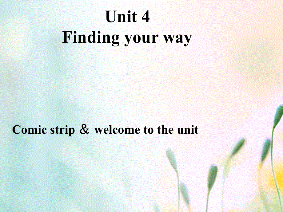 江苏省连云港市东海县七年级英语下册Unit4FindingyourwayComicstrip.ppt_第1页