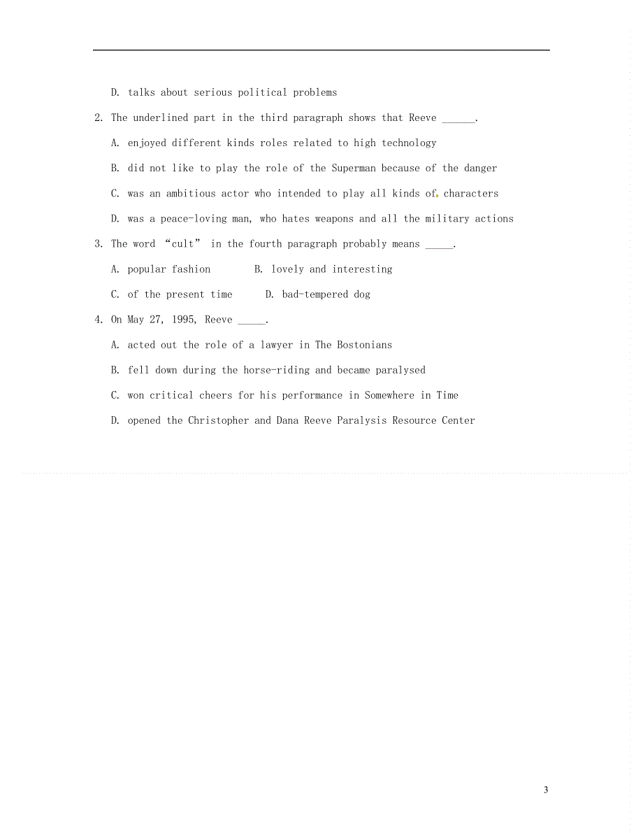 北京市房山区房山中学2022学年高一英语 寒假作业 2022年2月3日.docx_第3页