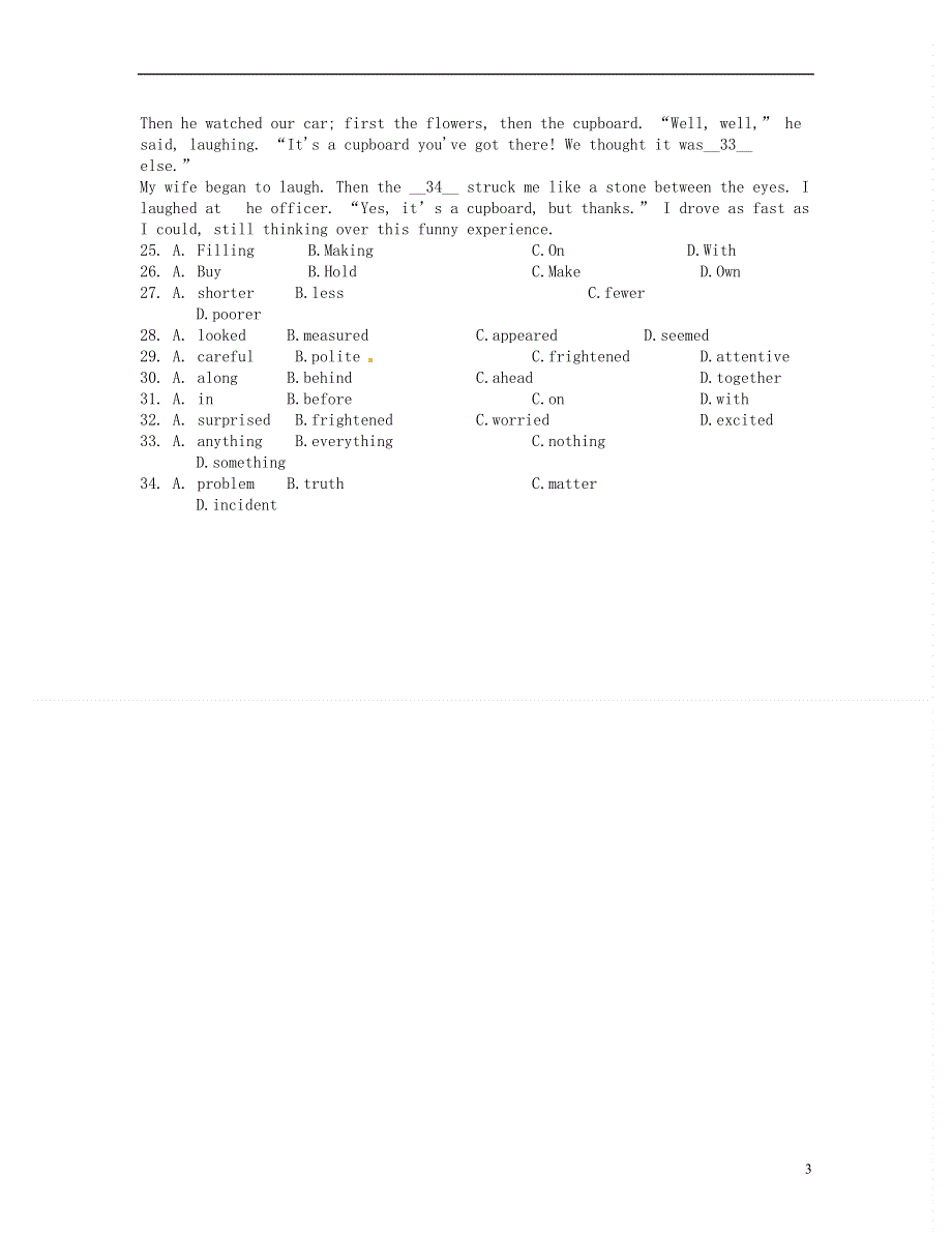 北京市房山区房山中学2022学年高一英语 寒假作业 2022年2月11日.docx_第3页