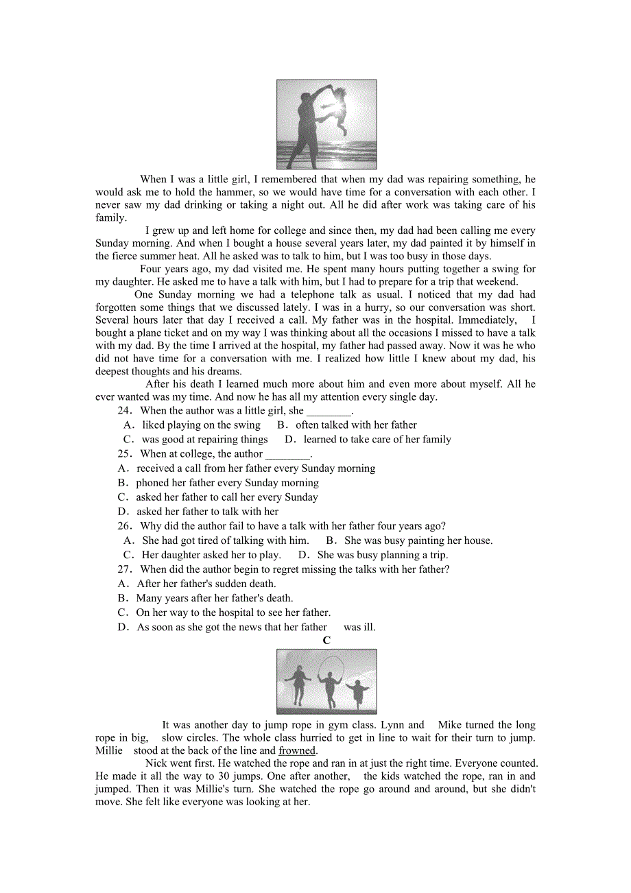 2021-2022学年新教材译林版英语必修第一册单元检测卷UNIT 4　LOOKING GOOD FEELING GOOD WORD版含答案.docx_第3页