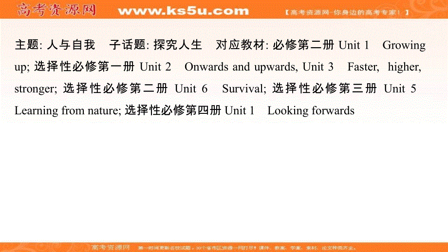 新教材2022届新高考英语外研版一轮复习课件：选择性必修 第四册 UNIT 2　LESSONS IN LIFE .ppt_第2页